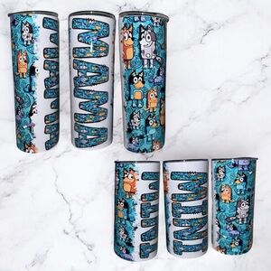 Bluey Tumbler Set – 20oz  15oz Stainless Steel Cups | Double Walled